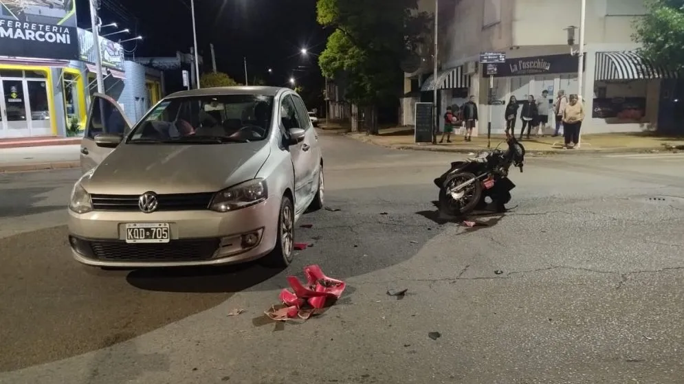 Motociclista herido tras un choque