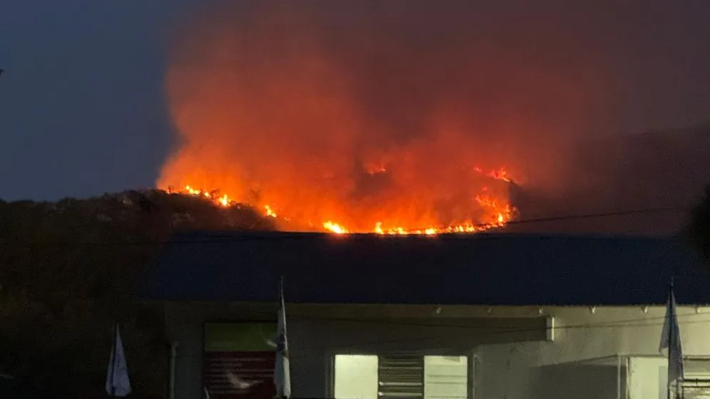 Importante incendio en el Cerro de la Cruz