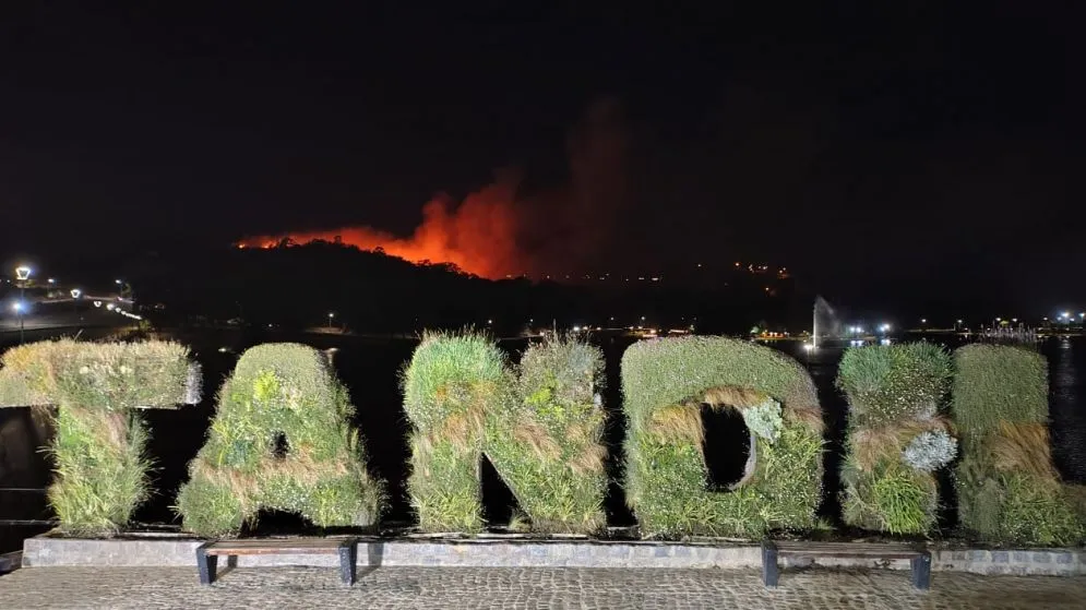 Importante incendio en el Cerro de la Cruz