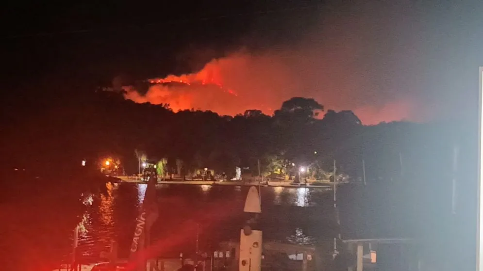 Importante incendio en el Cerro de la Cruz