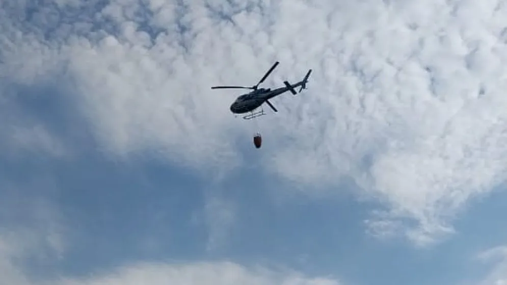 Tras una ardua lucha, bomberos logro sofocar el incendio en el Cerro de la Cruz.