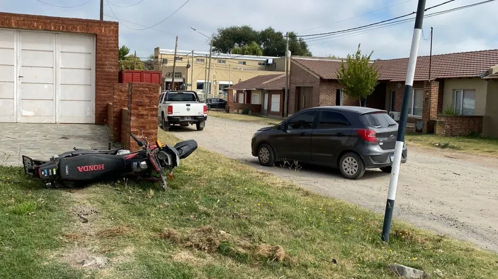 Motociclista herida tras colisión 