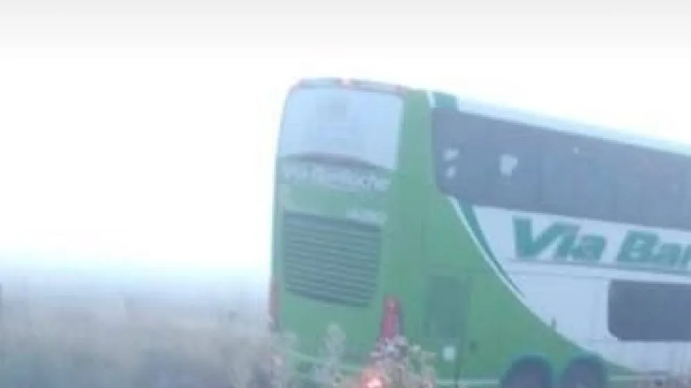 Se despistó un colectivo que venía hacia Tandil