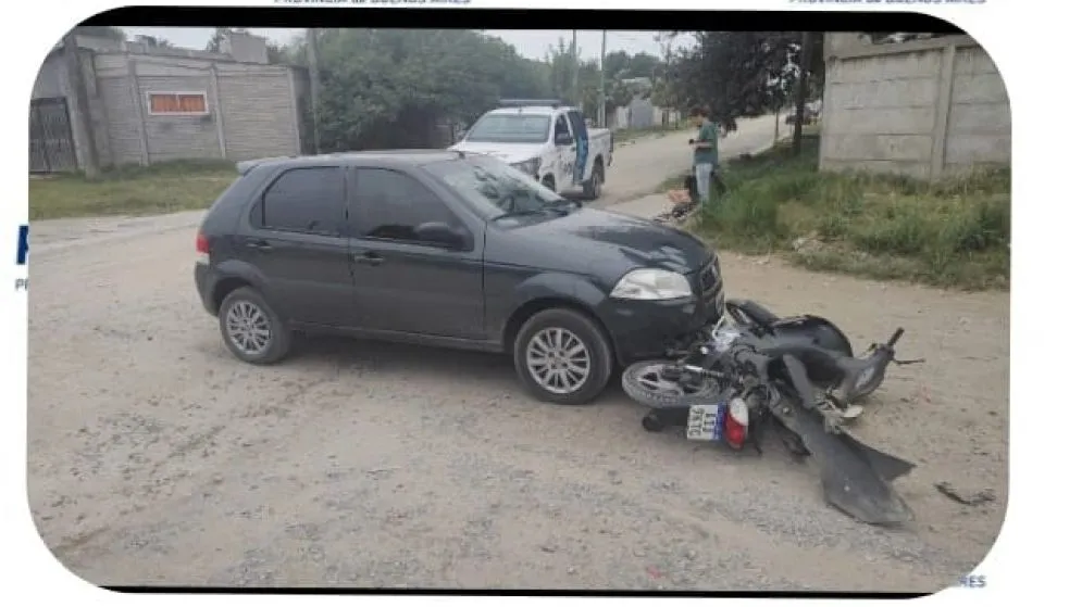 Choque en De la Canal y Formosa: un motociclista trasladado al Hospital