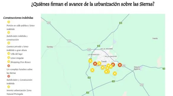 "¿Quiénes firman el avance de la urbanización sobre las Sierras?"