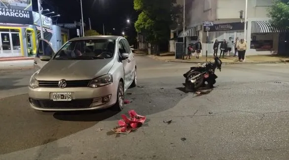 Motociclista herido tras un choque