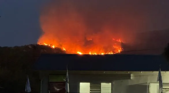 Importante incendio en el Cerro de la Cruz