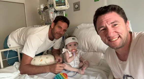 Del Potro visitó a Inés, la pequeña tandilense que espera un corazón 