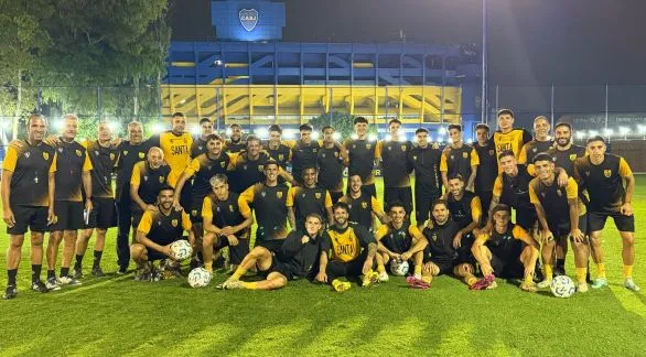 En la previa del partido ante Racing, Santamarina entrenó en Casa Amarilla